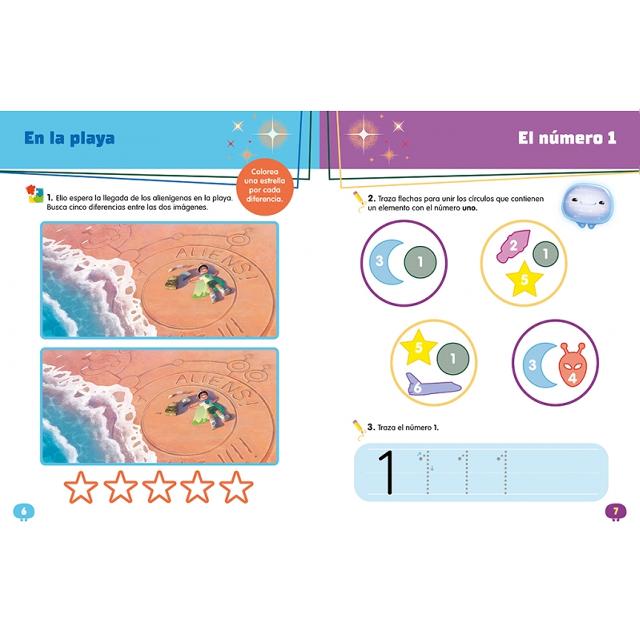 Elio. (4-5 años) (Disney. Cuaderno de vacaciones): Escritura · Emociones · Matemáticas · Explorar el mundo (Capa mole) 3