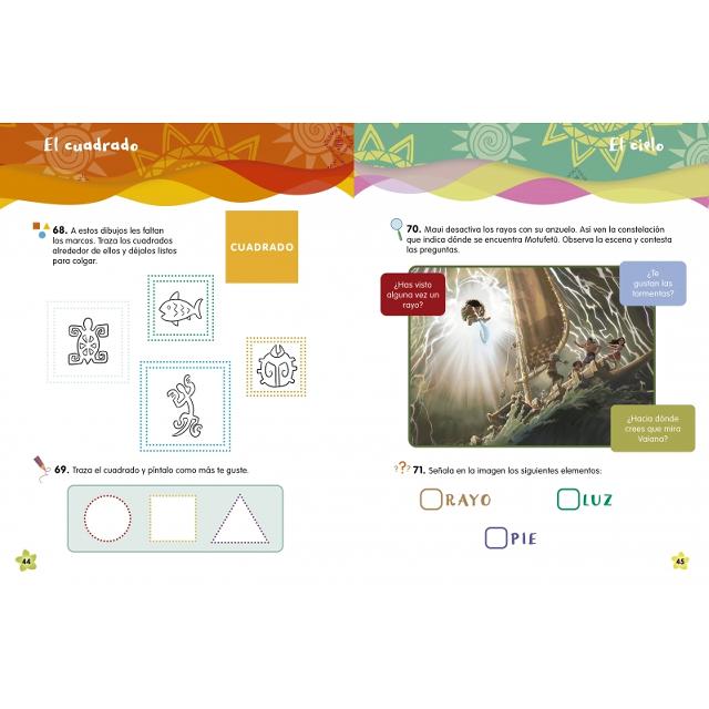Vaiana 2. (3-4 años) (Disney. Cuaderno de vacaciones): Observación · Grafismo · Motricidad · Lógica (Capa mole) 3