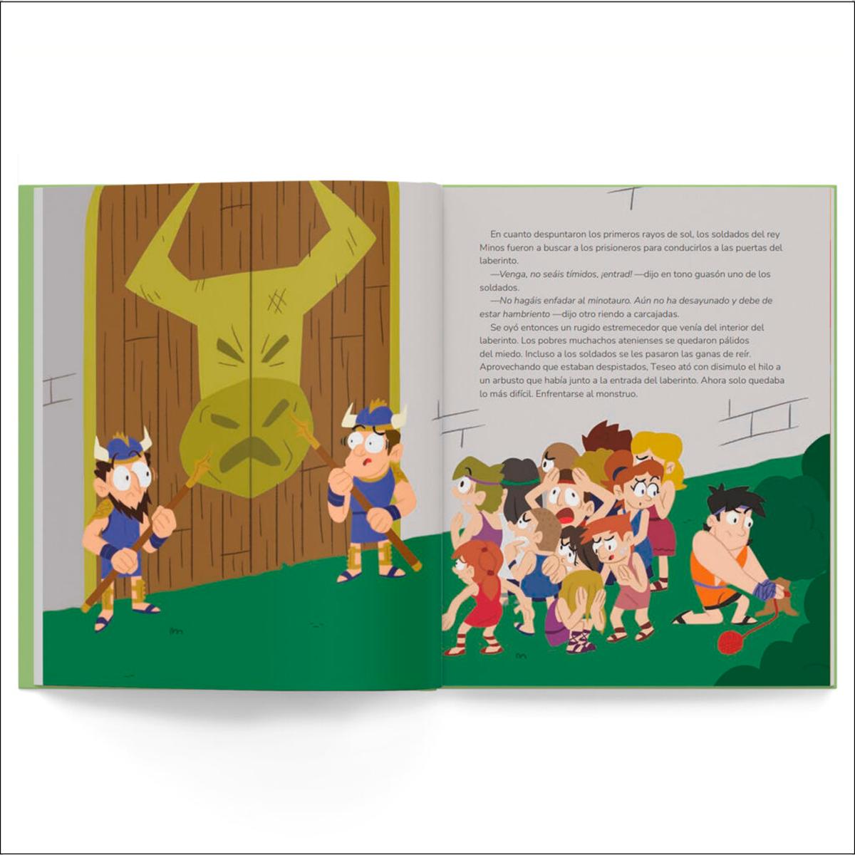 Héroes contra monstruos: Libro infantil con juegos y actividades extra | Los mitos de Teseo y el Minotauro, Perseo y Medusa, y Edipo y la  (Tapa dura) 3