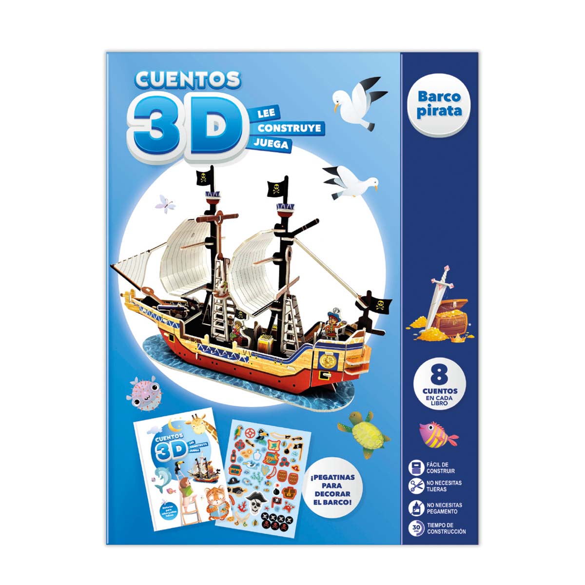 CUENTOS PARA IMAGINAR Y CONSTRUIR 3D - BARCO PIRATA 1