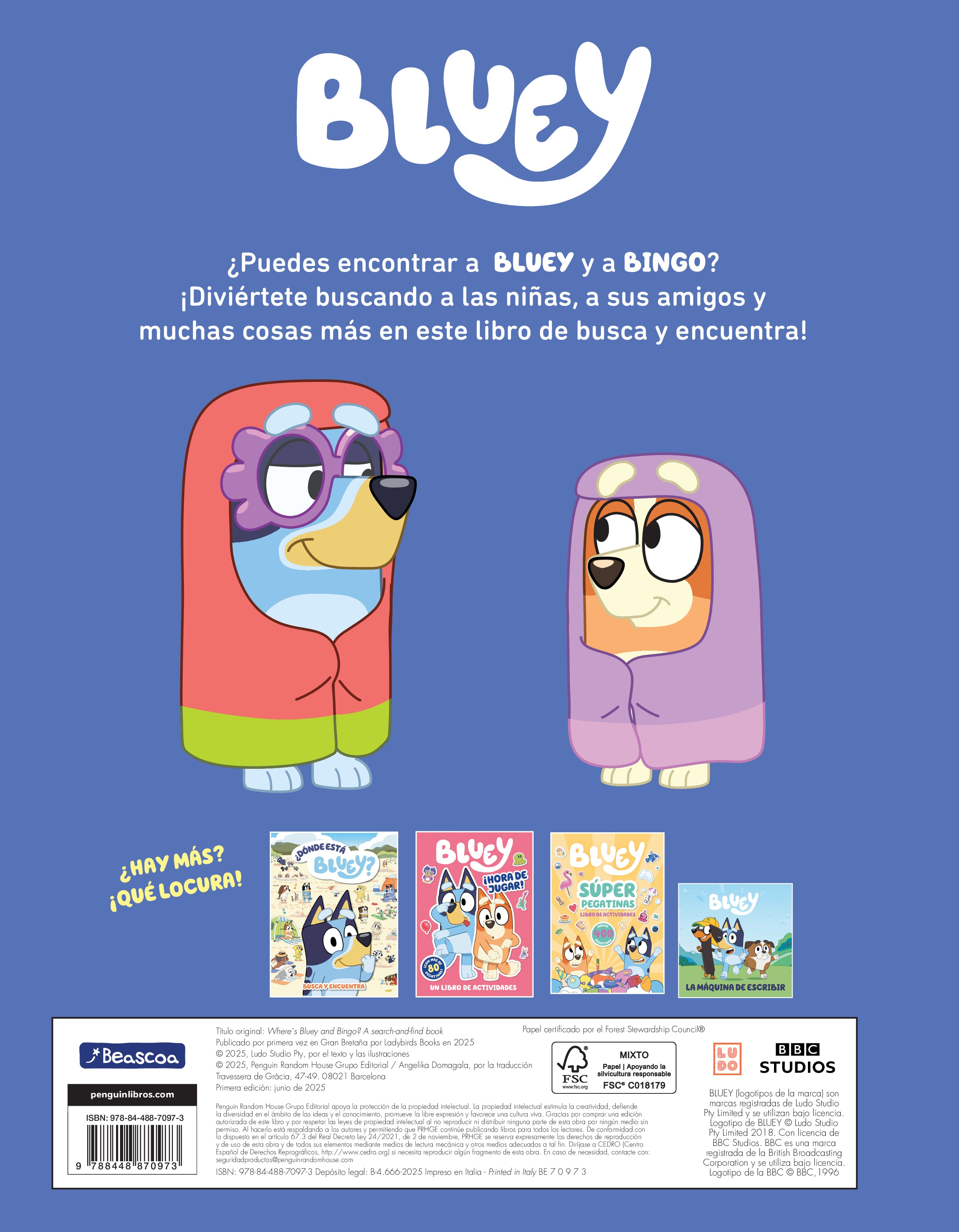 Bluey. Actividades - ¿Dónde están Bluey y Bingo? (Edición en español): Busca y encuentra (Tapa dura) 2