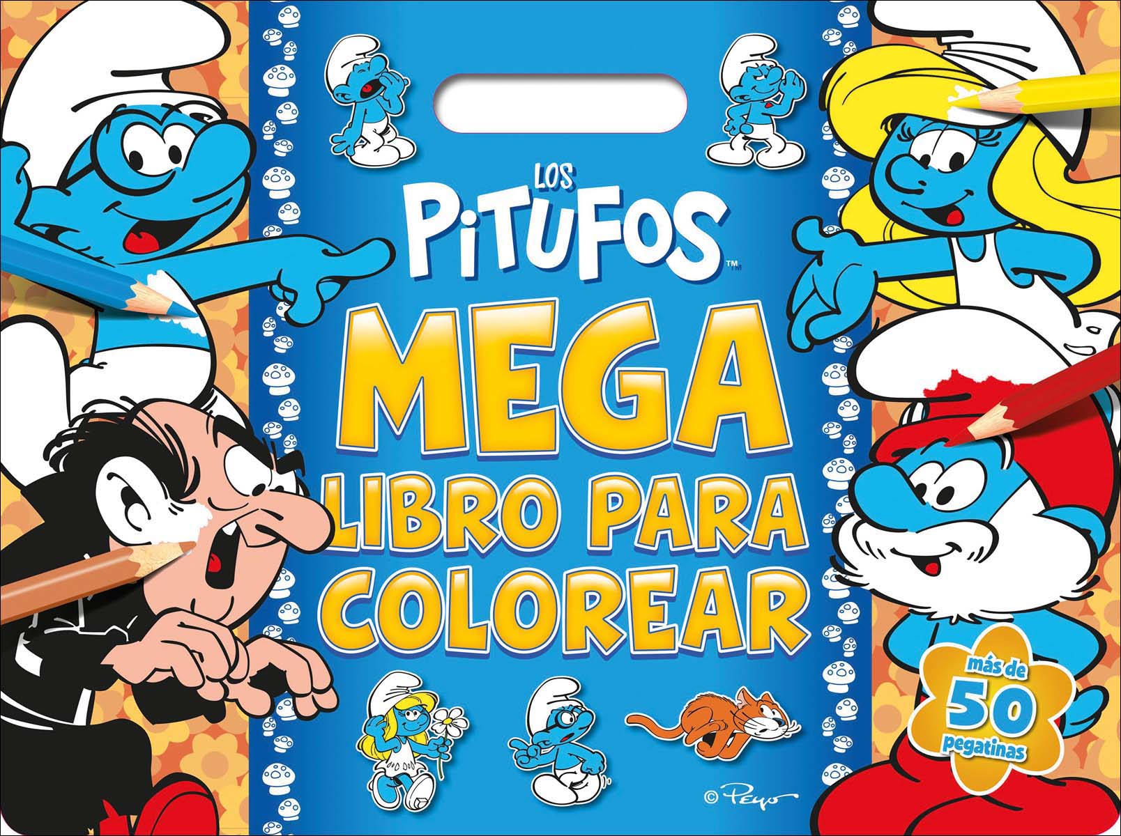 Imagem 0 de Los Pitufos. Megalibro para colorear: Con pegatinas (Capa mole)