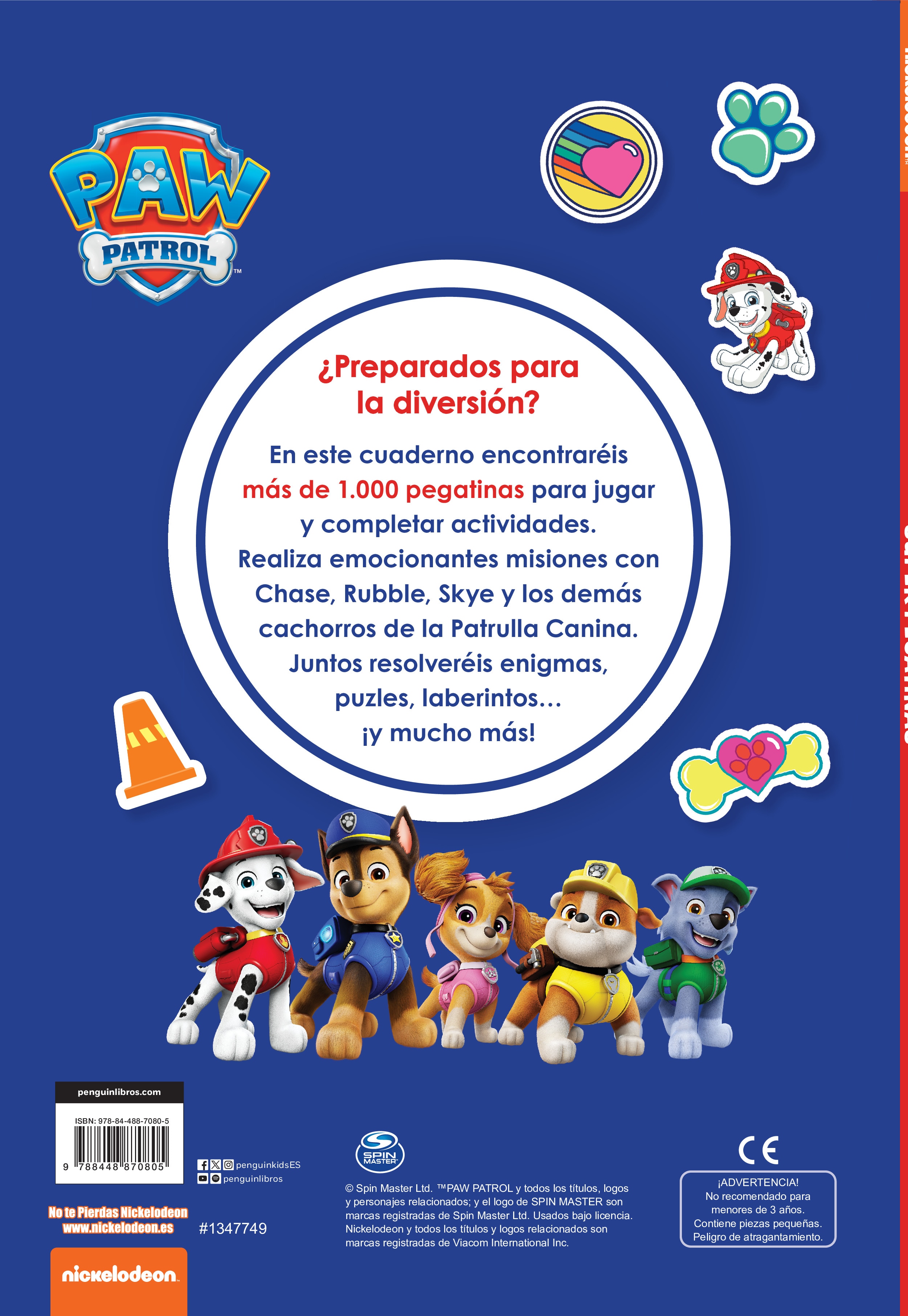 Paw Patrol | Patrulla Canina. Actividades - Súper pegatinas. ¡Con más de 1.000 pegatinas! (Tapa blanda) 2