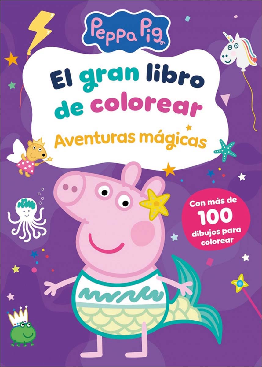 Imagem 0 de El gran libro de colorear. Aventuras mágicas (Peppa Pig. Actividades): Con más de 100 dibujos para colorear (Capa mole)