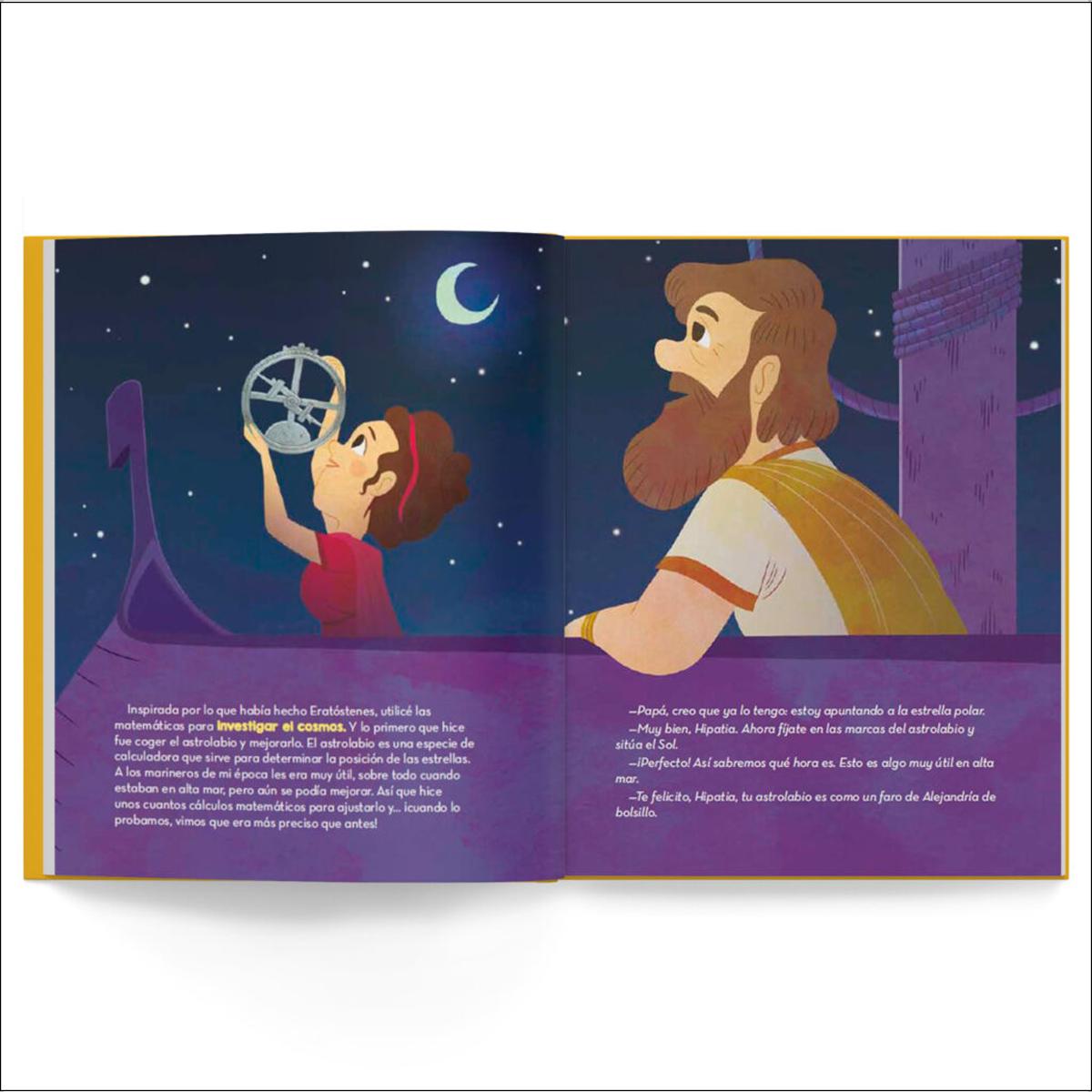 Hipatia: La primera científica de la historia / Libro infantil con juegos y actividades extra / Cuentos para niños para conocer a los gra (Capa dura) 3