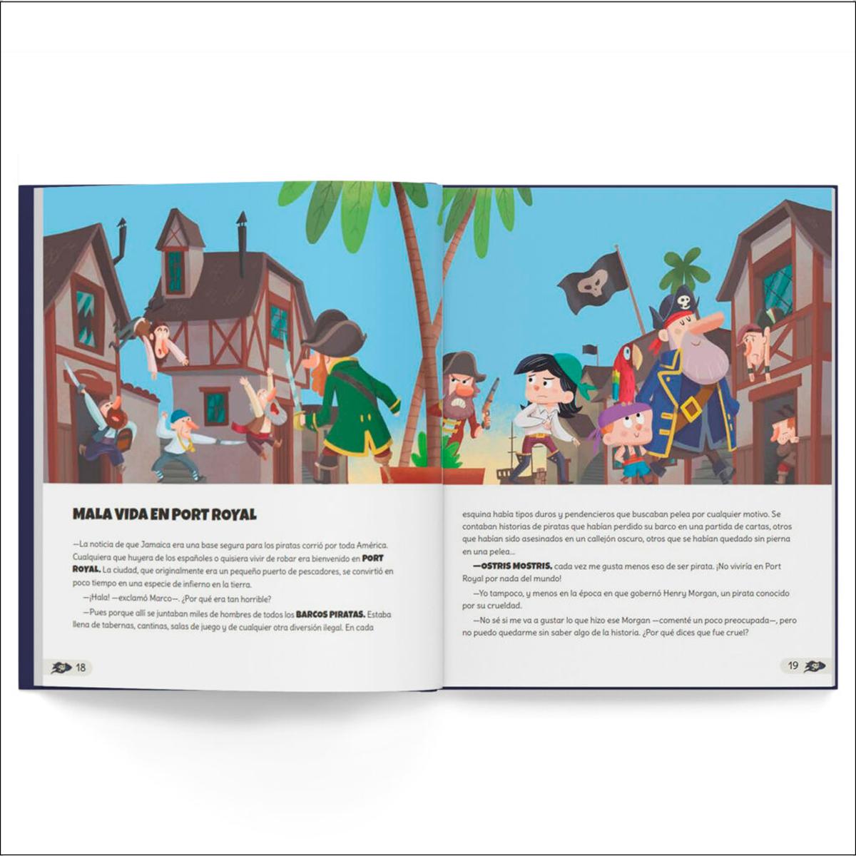 Los piratas del Caribe: Libro infantil con juegos y actividades extra | Únete a Carmen, Marco y el abuelo, y descubre la historia explica (Capa dura) 3
