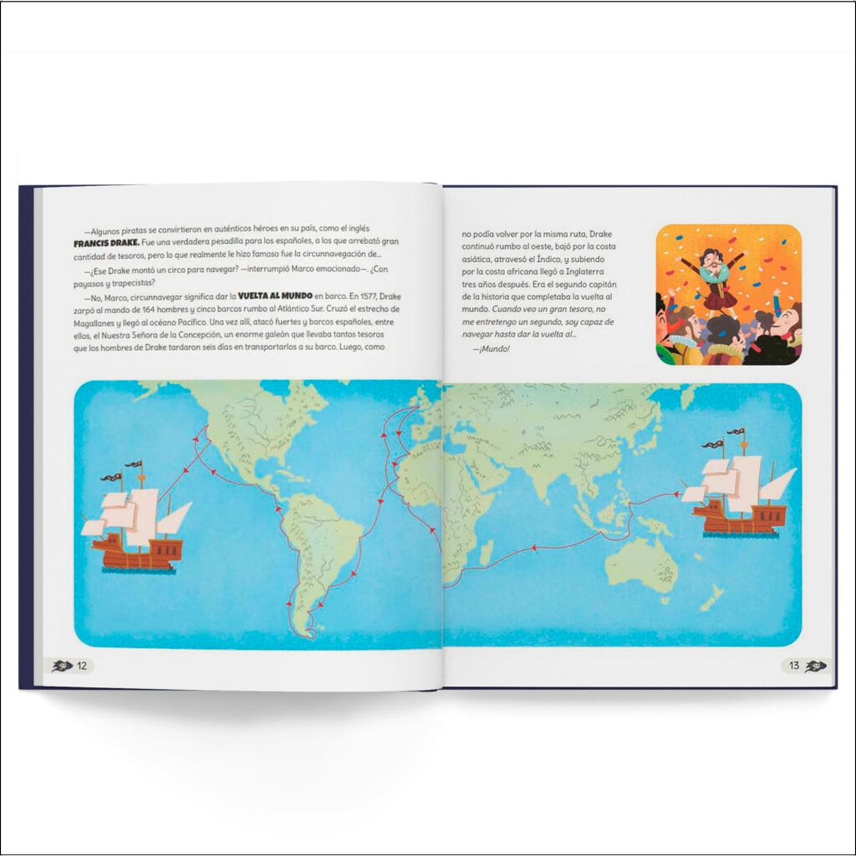 Los piratas del Caribe: Libro infantil con juegos y actividades extra | Únete a Carmen, Marco y el abuelo, y descubre la historia explica (Capa dura) 4