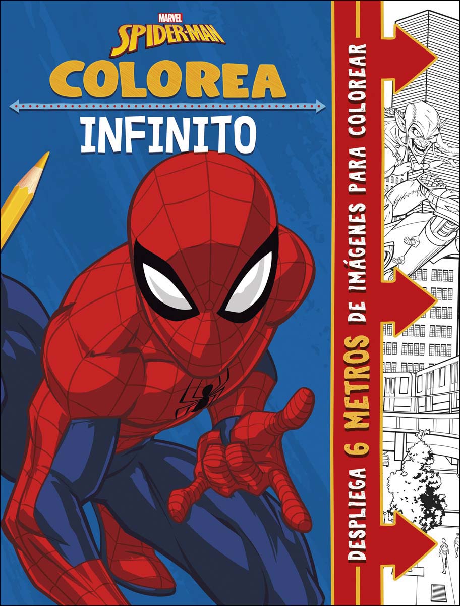 Spider-Man. Colorea infinito: 6 metros de imágenes para colorear (Capa mole) 1