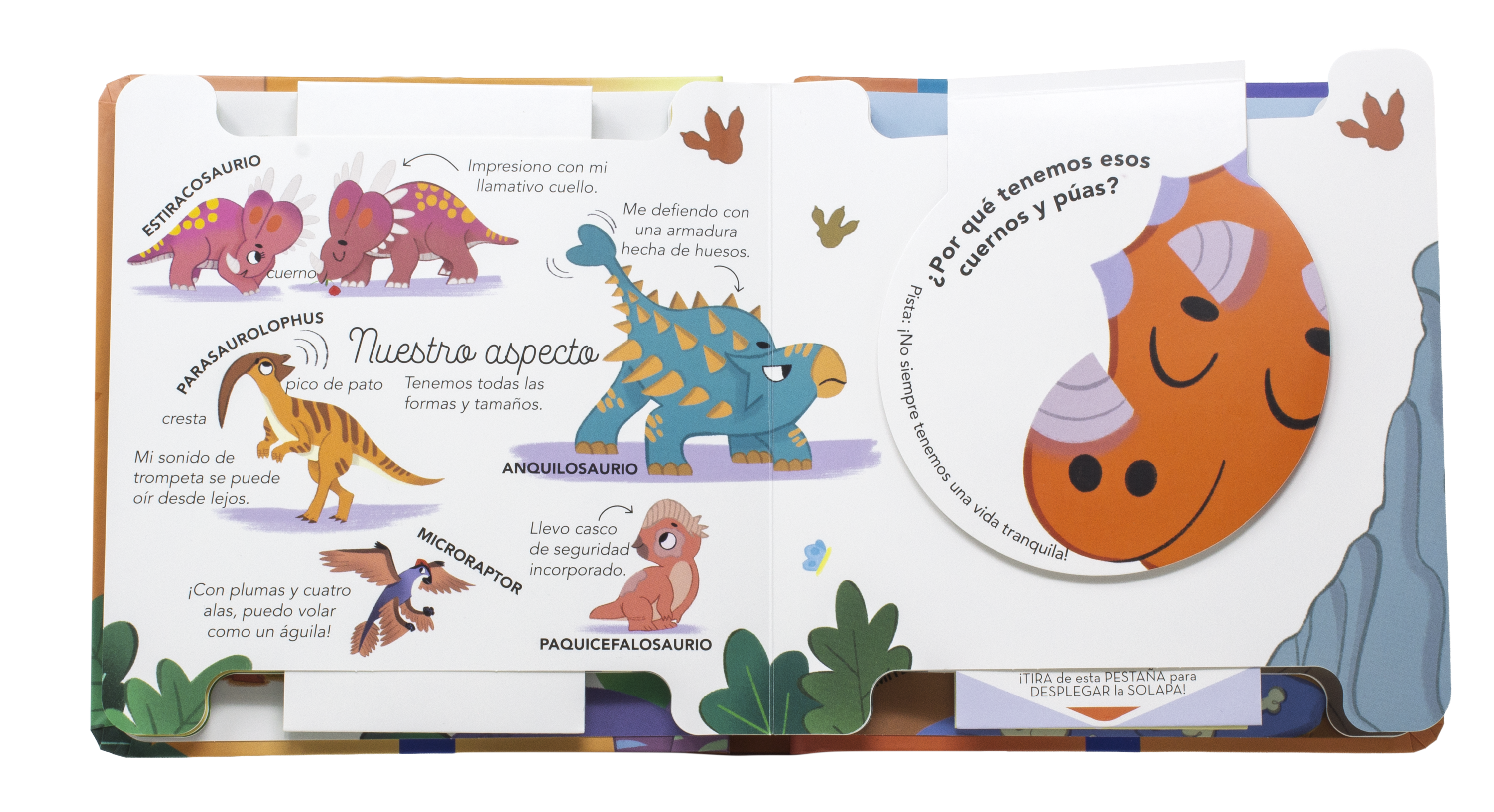Doble sorpresa. Los dinosaurios: ¡Tira de las pestañas para aprender sobre los dinosaurios 2