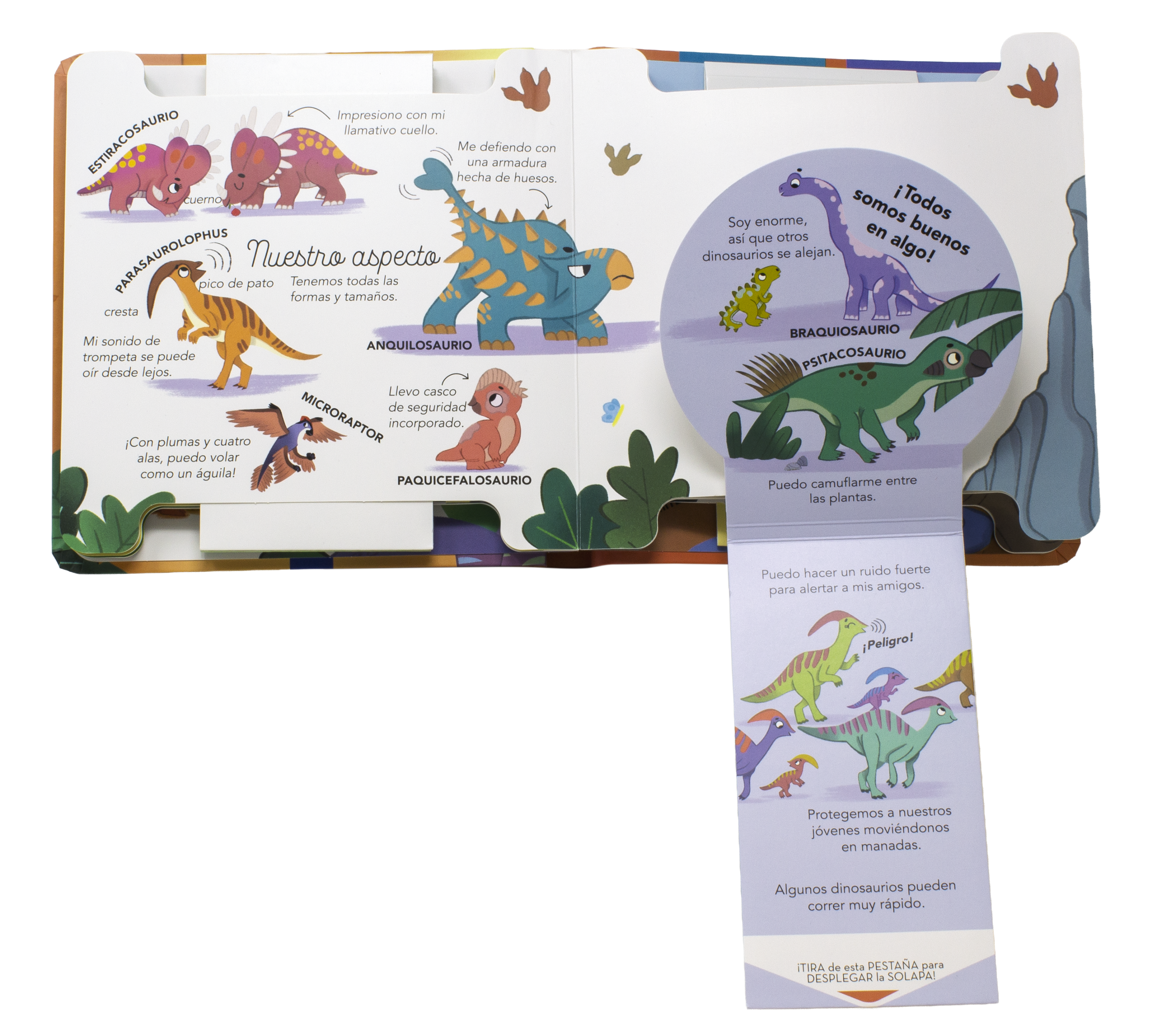 Doble sorpresa. Los dinosaurios: ¡Tira de las pestañas para aprender sobre los dinosaurios 4
