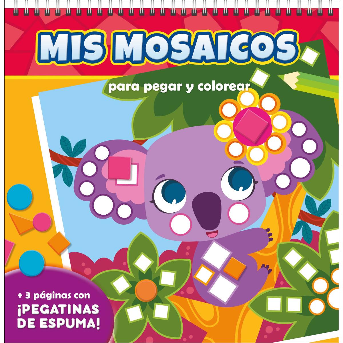 Imagem 0 de MIS MOSAICOS PARA PEGAR Y COLOREAR. ANIMALES SALVAJES