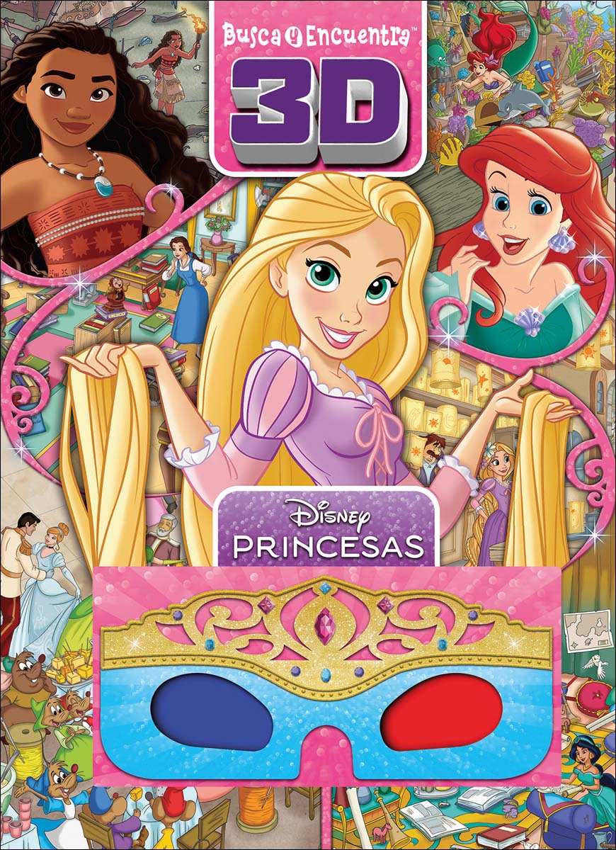 BUSCA Y ENCUENTRA 3D PRINCESAS DISNEY  (Tapa dura) 2