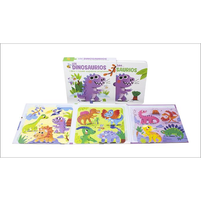 Lee y juega con puzles magnéticos. Los dinosaurios: 1 libro y 3 puzles magnéticos 2