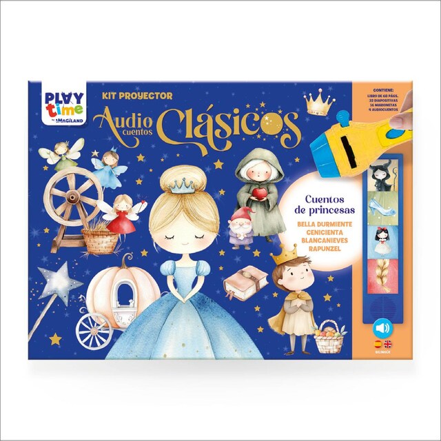 KIT PROYECTOR AUDIOCUENTOS CLASICOS - CUENTOS DE PRINCESAS
