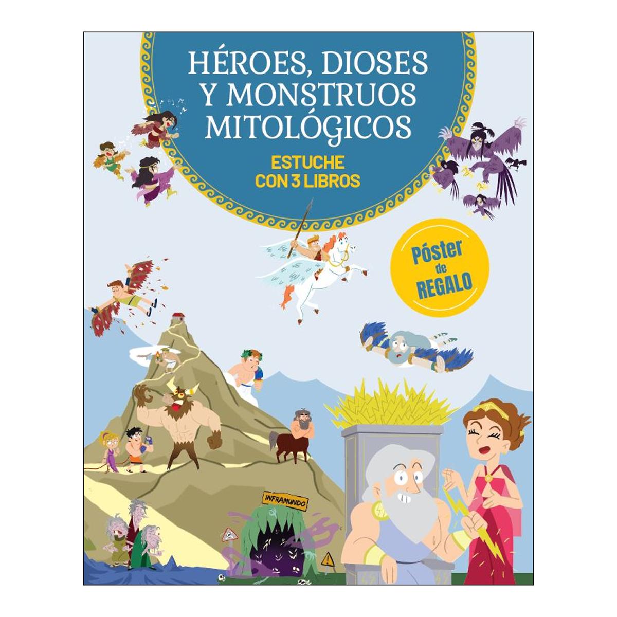 Imagem 0 de Héroes, dioses y monstruos mitológicos. Pack de 3 libros para niños de 5 a 9 años. ¡Incluye póster de regalo!: Descubre el maravilloso mundo de la mi