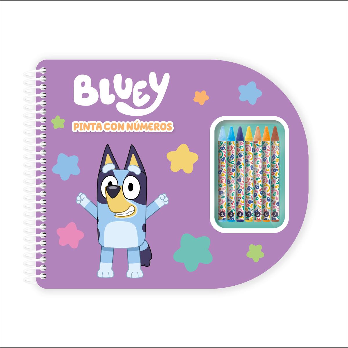 BLUEY PINTA CON NUMEROS - LIBRETA ESPIRAL 1
