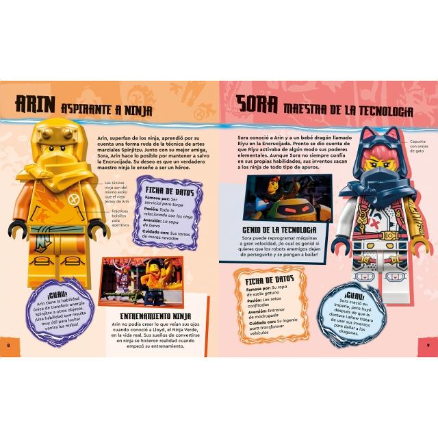Lego Ninjago. El renacer de los dragones. Enciclopedia de personajes: Incluye una minifigura de Sora (Capa dura) 7