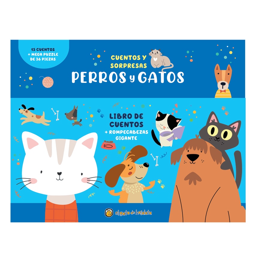 Perros y gatos (caja con libro+puzle) 1