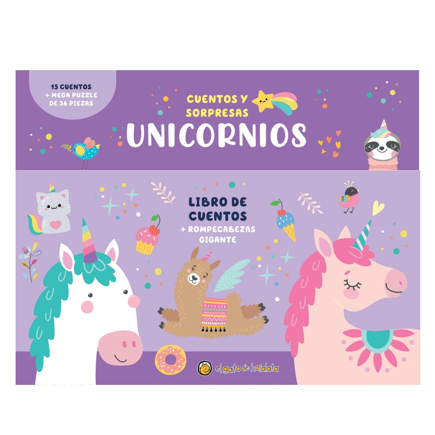 Unicornios (caja con libro+puzle) 1