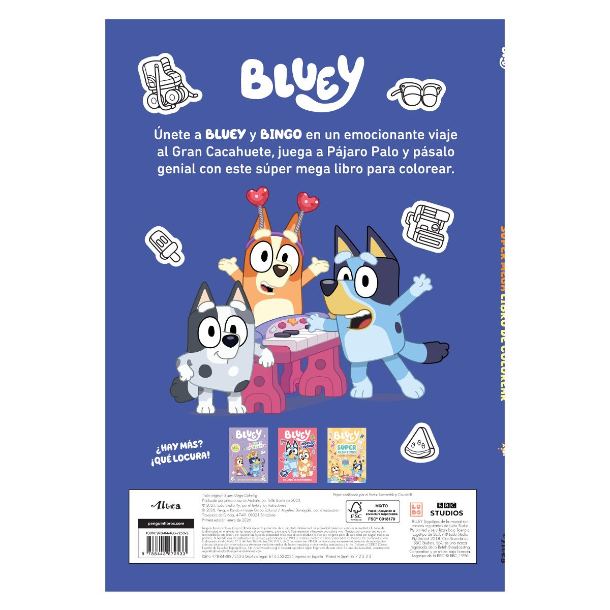 Bluey. Actividades - Súper mega libro de colorear: Con 128 dibujos para colorear (Capa mole) 2