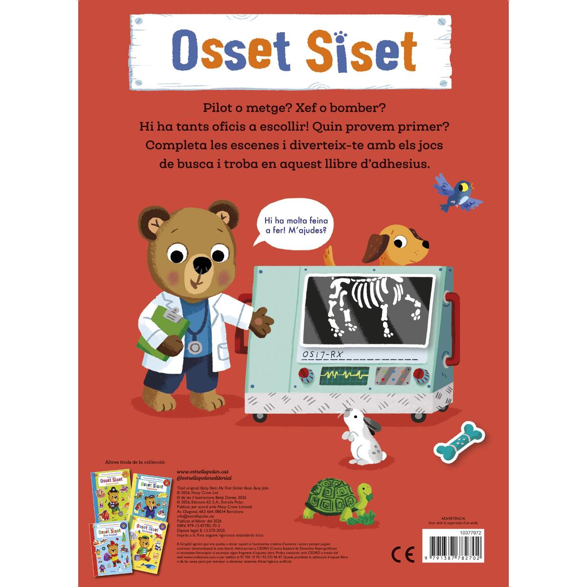 Osset Siset. El meu primer llibre d'adhesius. Oficis 3