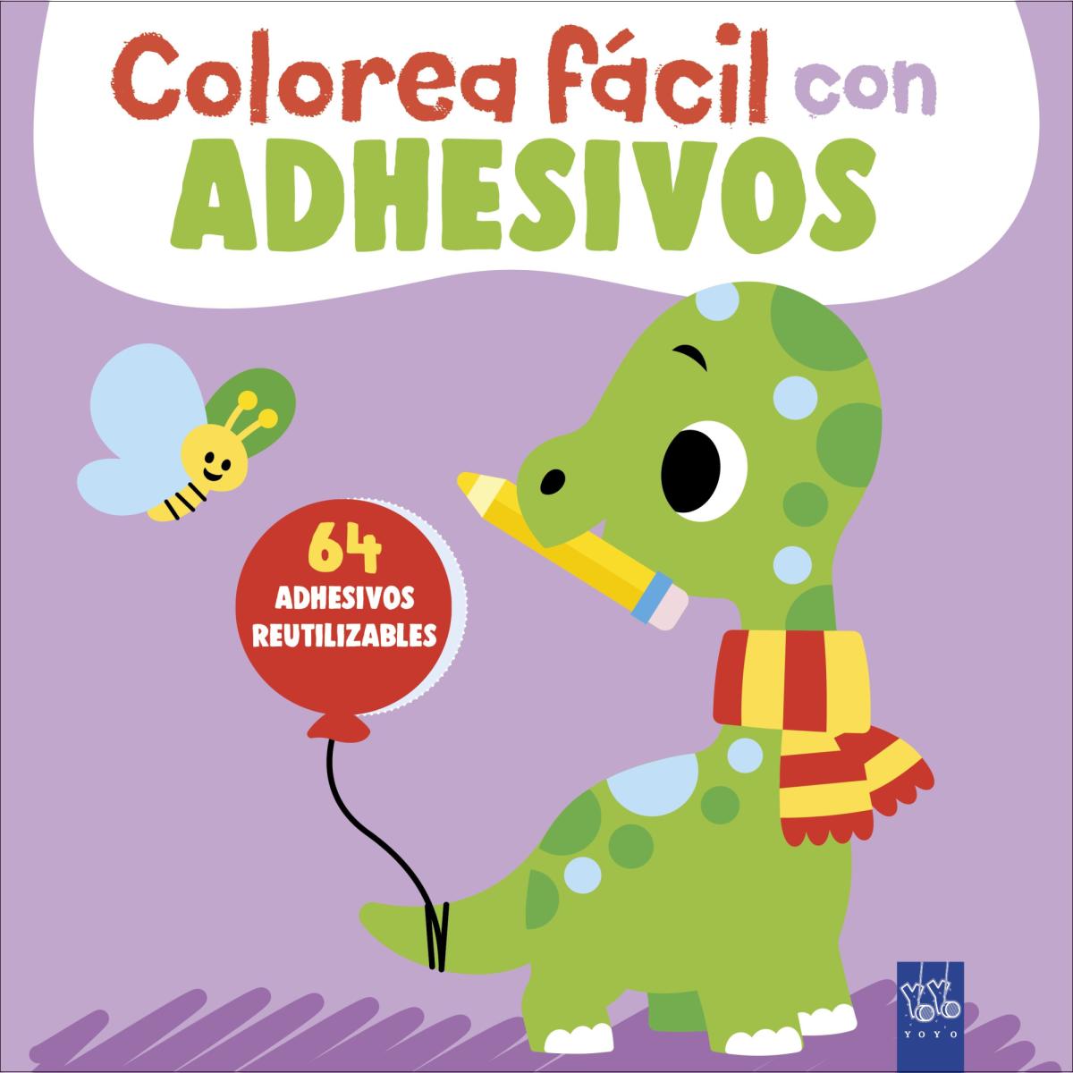 Colorea fácil con adhesivos. Dinosaurio (Capa mole) 1