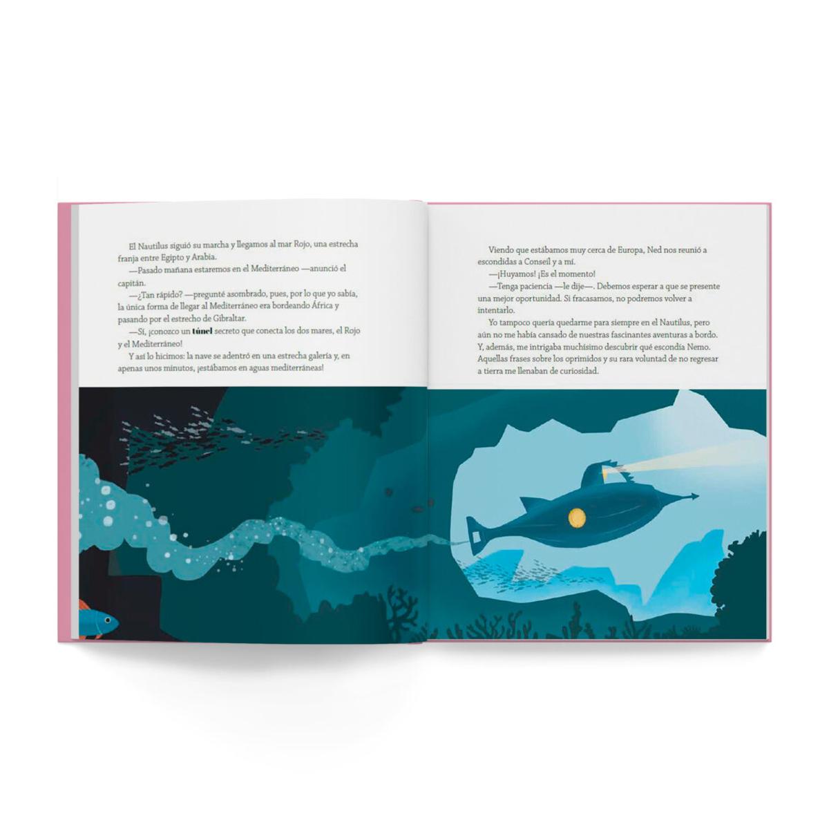 Veinte mil leguas de viaje submarino: Libro infantil con juegos y actividades extra (Capa dura) 2