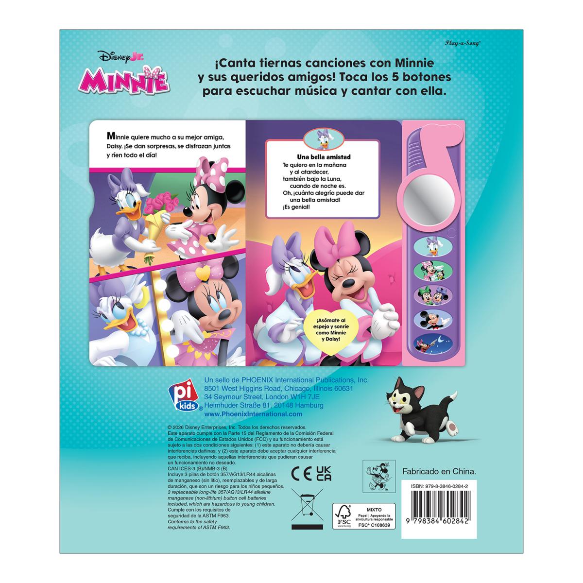 DISNEY MINNIE MOUSE: CANCIONES CARIÑOSAS - MÍRATE AL ESPEJO MIENTRAS CANTAS - LIBRO CON 5 BOTONES DE SONIDOS - PI KIDS (Capa dura) 2