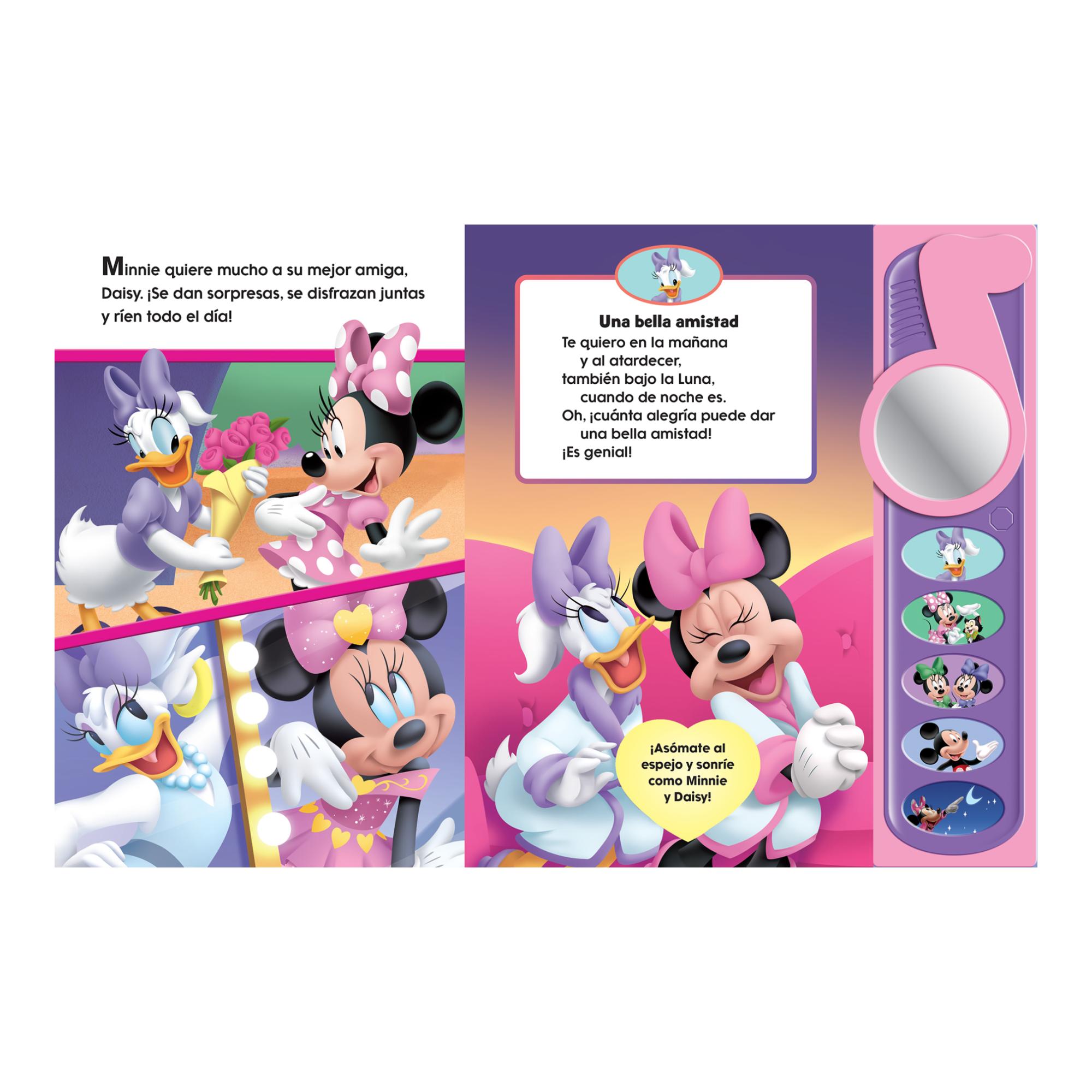 DISNEY MINNIE MOUSE: CANCIONES CARIÑOSAS - MÍRATE AL ESPEJO MIENTRAS CANTAS - LIBRO CON 5 BOTONES DE SONIDOS - PI KIDS (Capa dura) 3