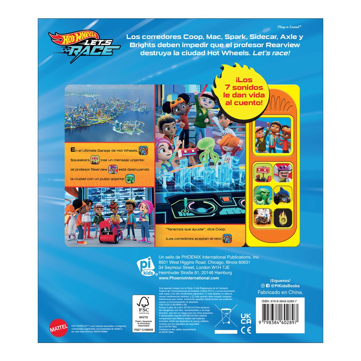 HOT WHEELS: LET'S RACE - VAMOS, HOT WHEELS! LIBRO DE SONIDOS - PI KIDS (Capa dura) 2