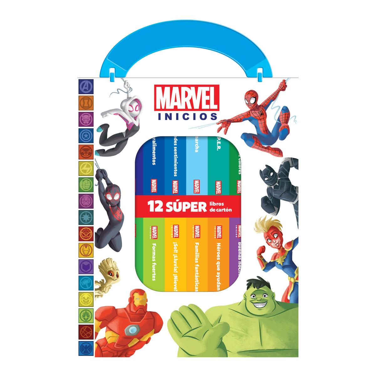 Imagem 0 de MARVEL INICIOS - MI PRIMERA BIBLIOTECA - 12 LIBROS DE CARTON - PI KIDS