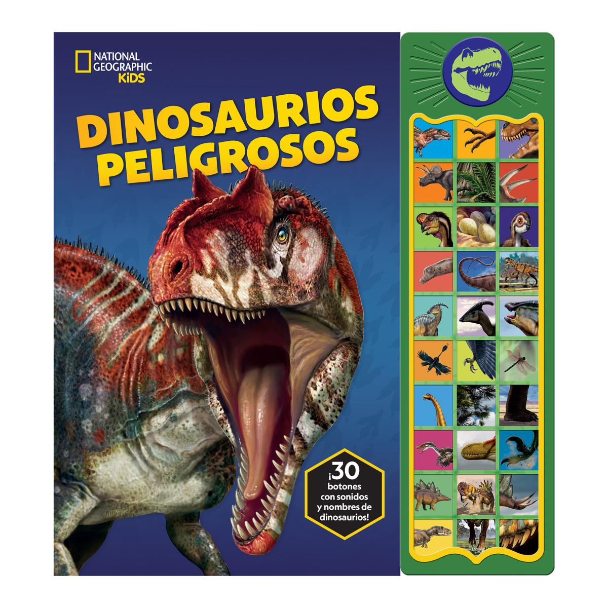 Imagem 0 de NATIONAL GEOGRAPHIC KIDS - DINOSAURIOS PELIGROSOS - LIBRO SONORO CON 30 BOTONES PARA OÍR PALABRAS Y SONIDOS  - PI KIDS (Capa dura)