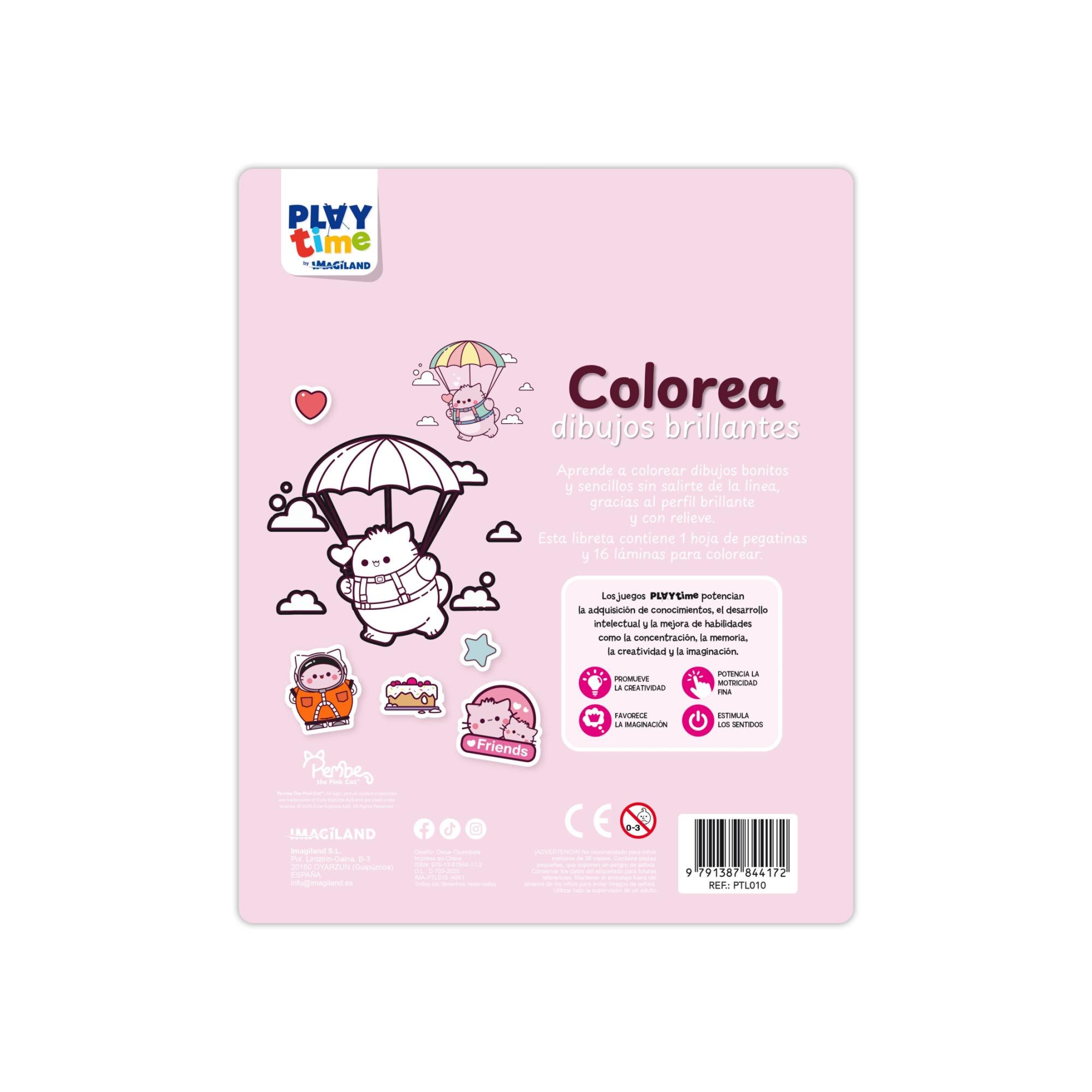 COLOREA DIBUJOS BRILLANTES - PEMBE THE PINK CAT 2