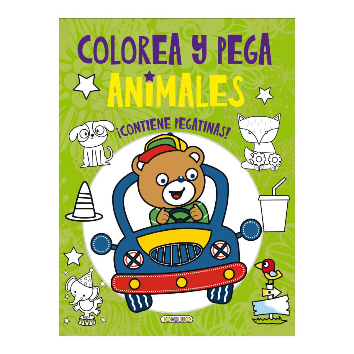 Color, pega animales 2