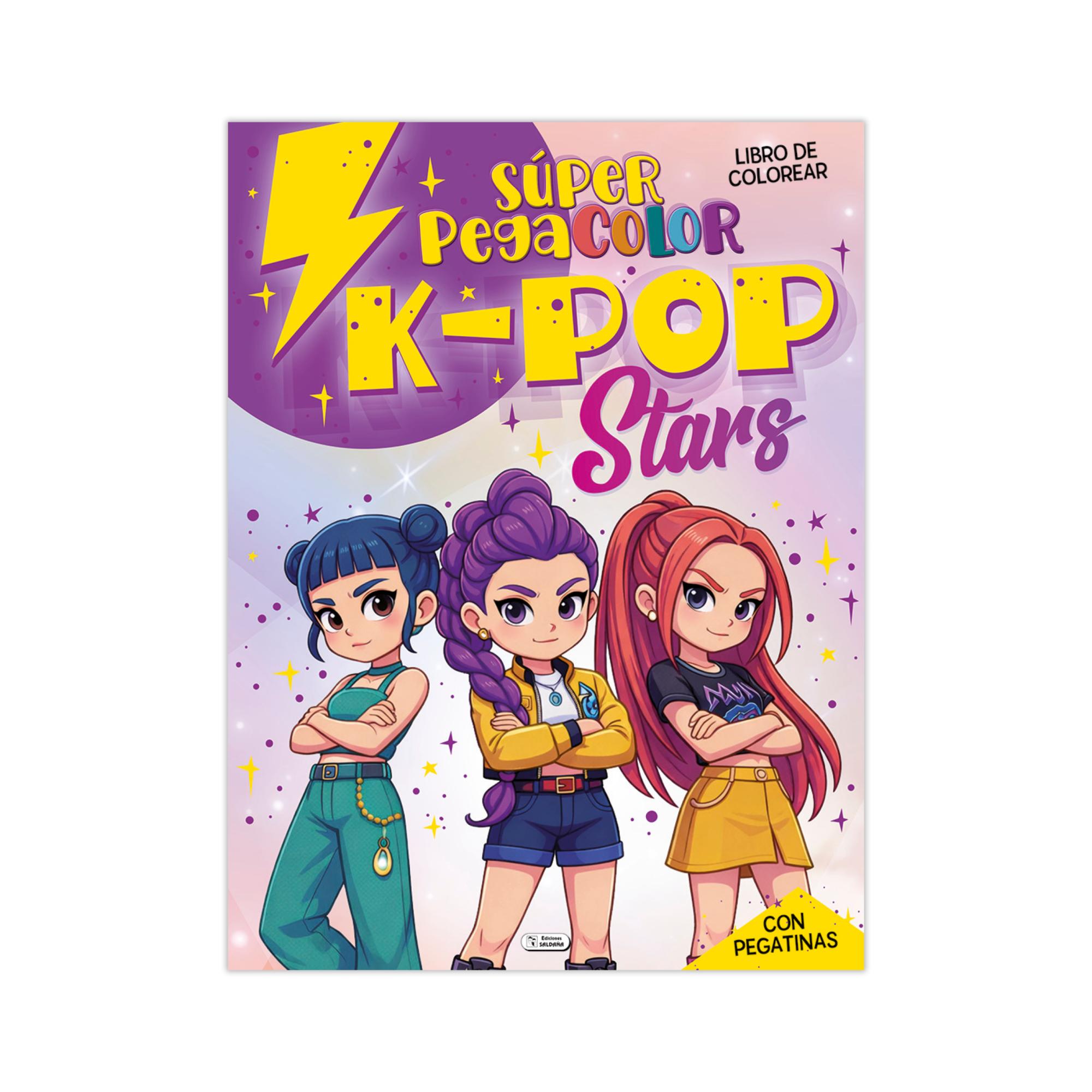 Imagen 0 de Súper Pegacolor K-Pop Stars. Libro de colorear (Tapa blanda)