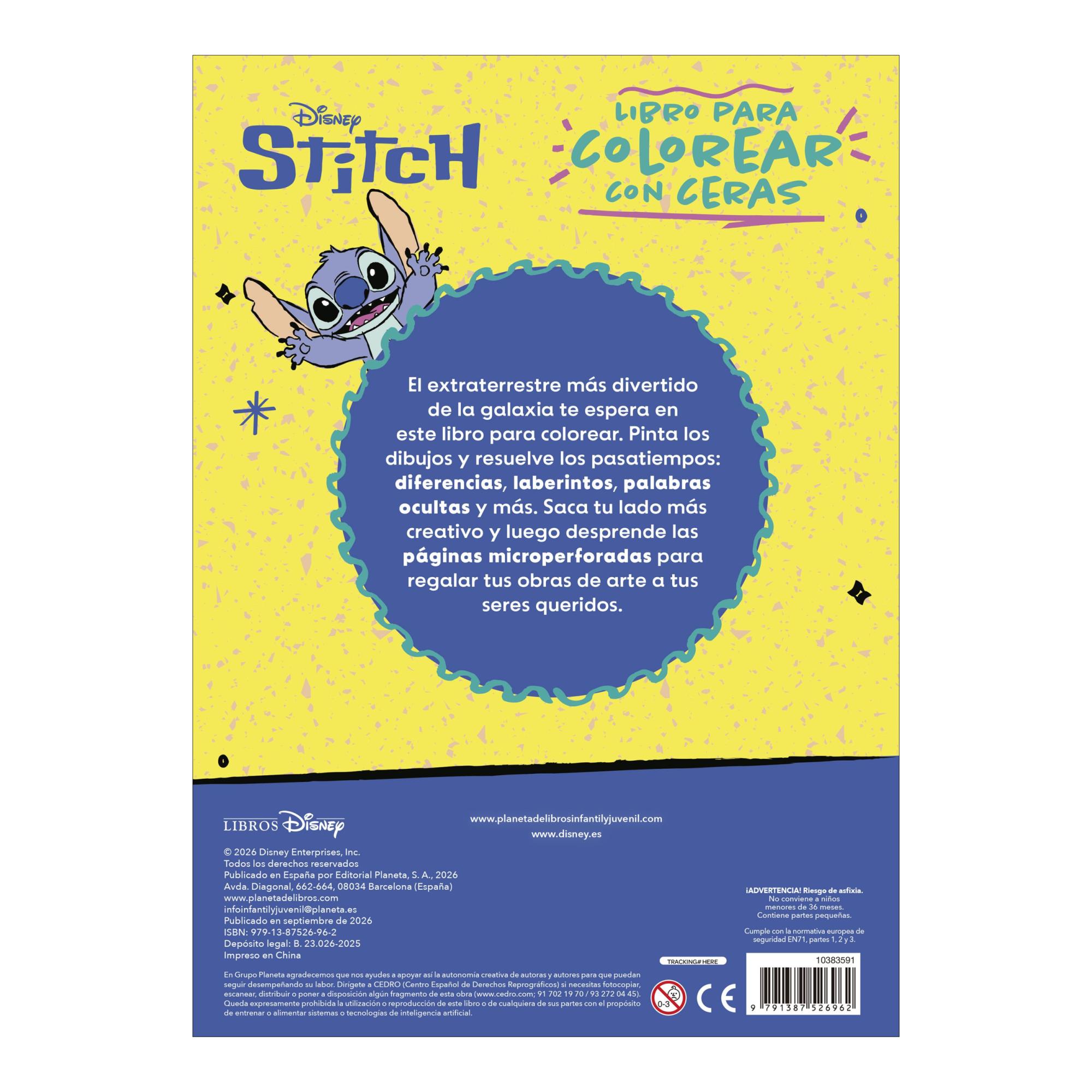 STITCH. LIBRO PARA COLOREAR CON CERAS (Capa Mole) 2
