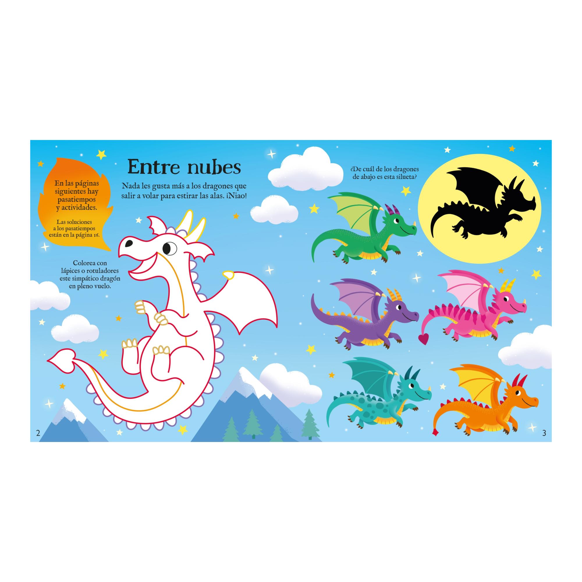 DRAGONES.COLOREA CON LÁMINAS METALIZADAS (Capa Mole) 2