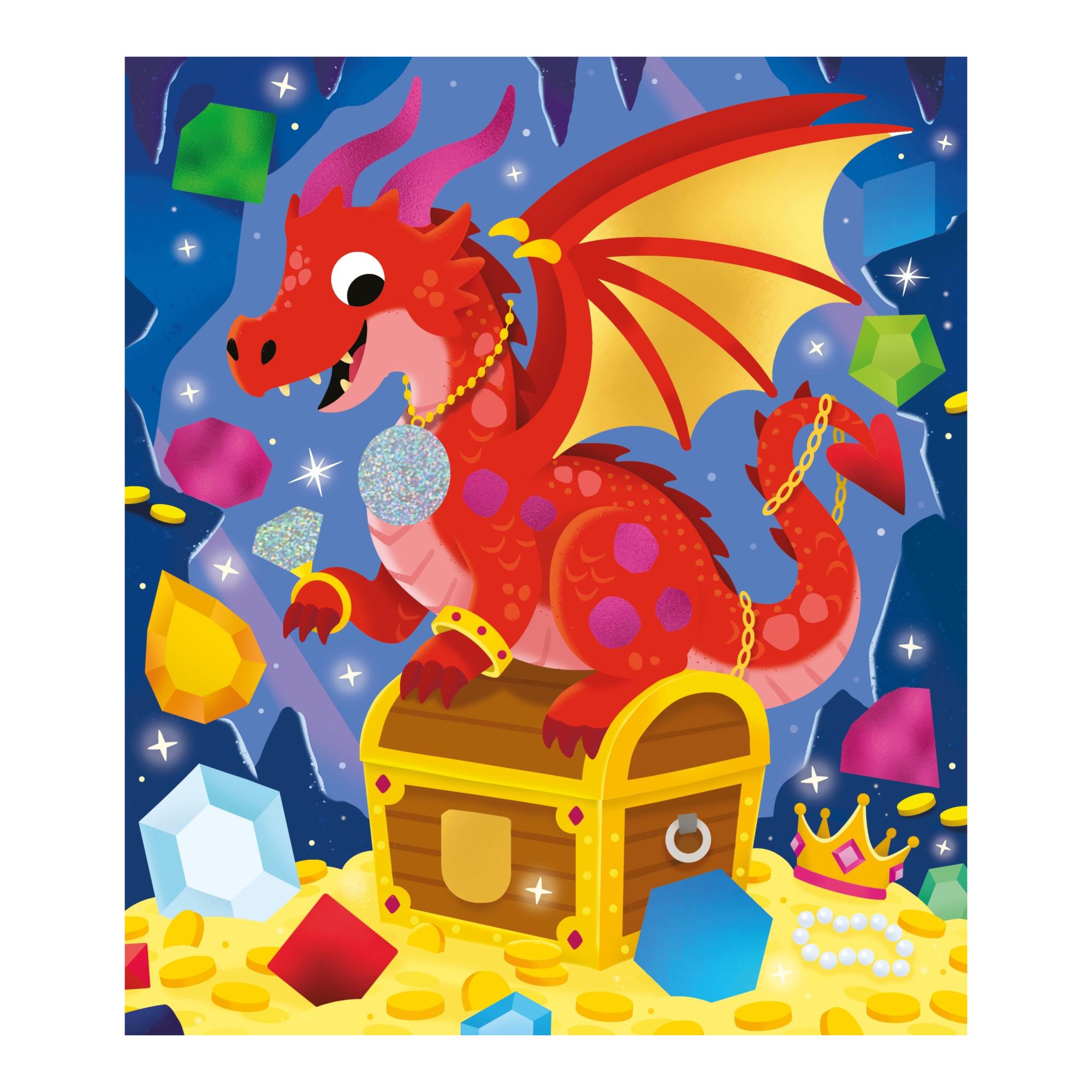 DRAGONES.COLOREA CON LÁMINAS METALIZADAS (Capa Mole) 6