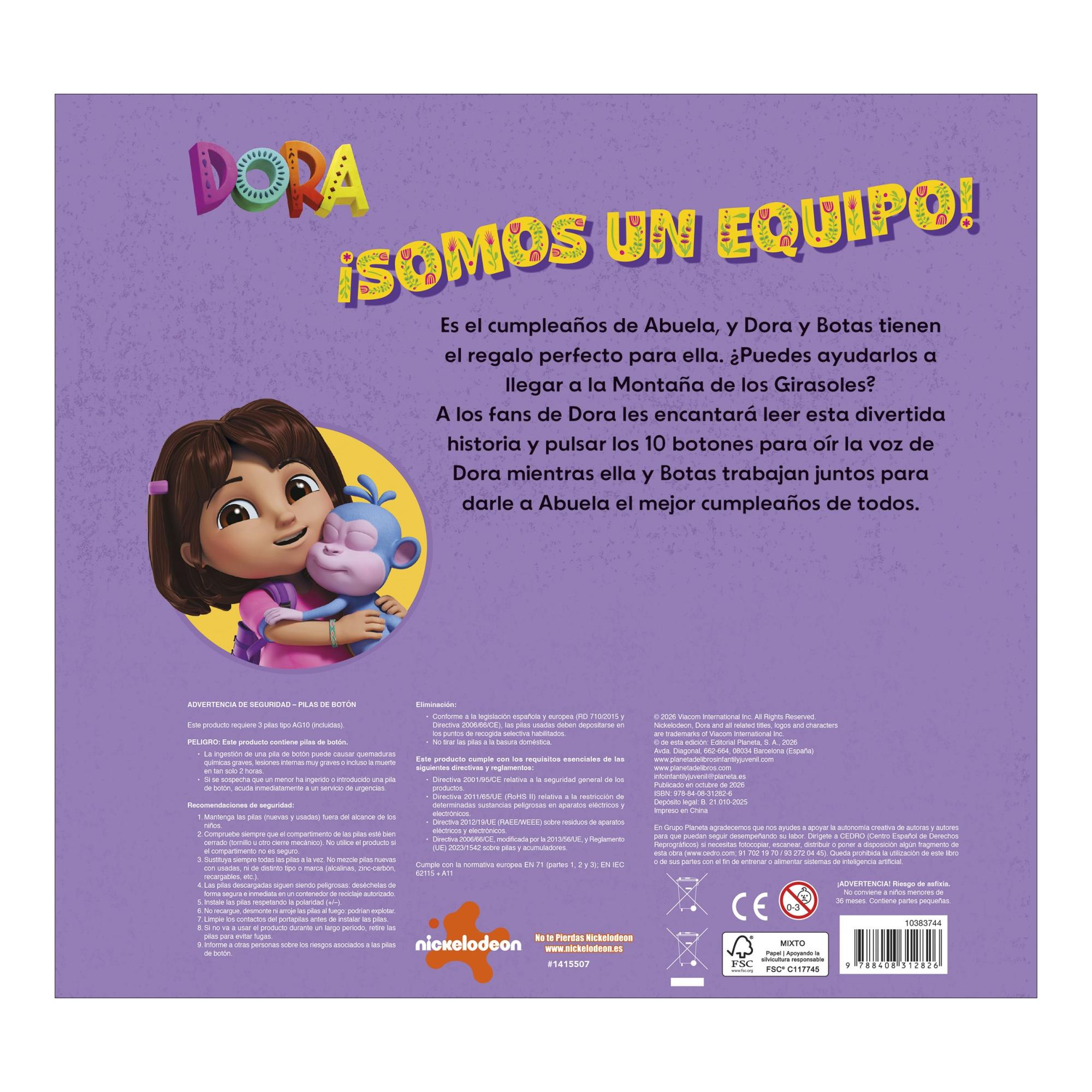 DORA. SOMOS UN EQUIPO. LIBRO CON 10 SONI (Capa Dura) 2