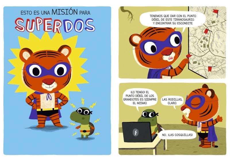 SuperDos y la gallina jurásica (SuperDos 1): En letra MAYÚSCULA para aprender a leer  (Tapa dura) 2