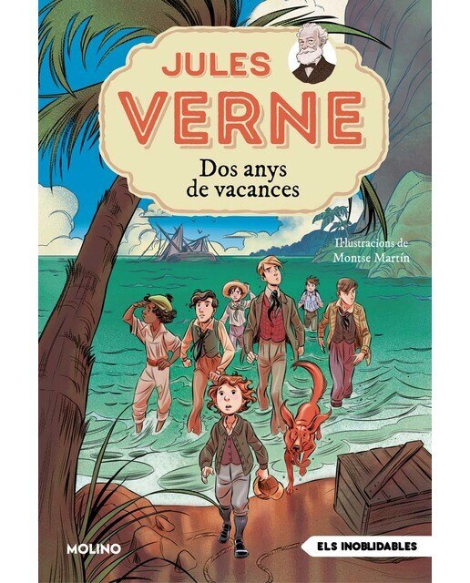 Imagen 0 de Dos anys de vacances: El clàssic de Jules Verne en una cuidada edició il·lustrada i adaptada per a lectors a partir de 9 anys (Tapa dura)