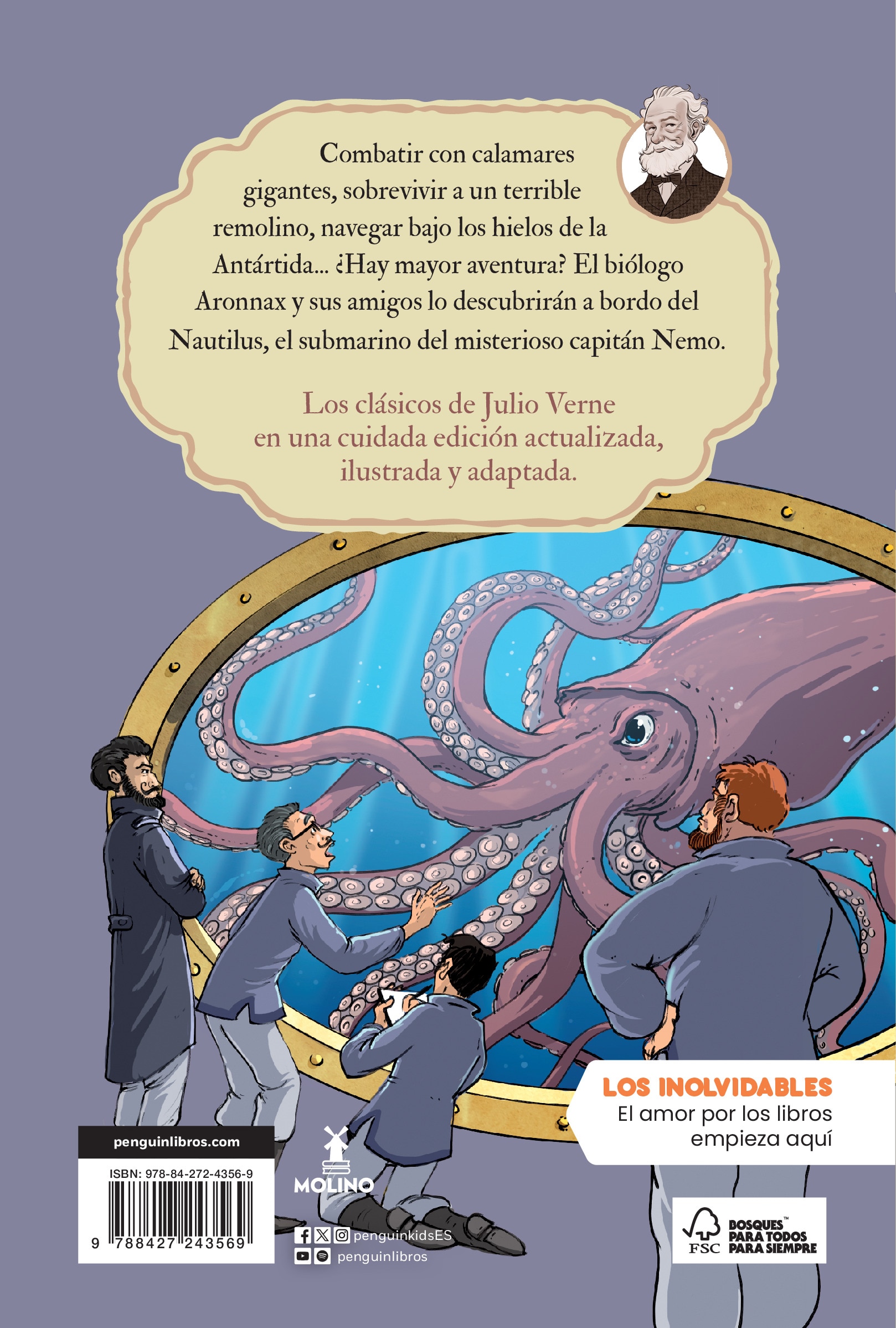 Julio Verne - Veinte mil leguas de viaje submarino (edición actualizada, ilustrada y adaptada) (Capa mole) 2