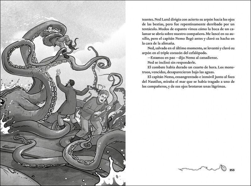 Julio Verne - Veinte mil leguas de viaje submarino (edición actualizada, ilustrada y adaptada) (Capa mole) 3