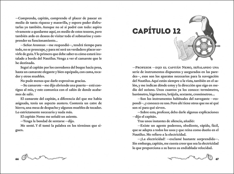 Julio Verne - Veinte mil leguas de viaje submarino (edición actualizada, ilustrada y adaptada) (Capa mole) 7