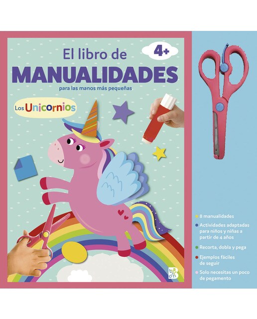 Imagen 1 de MANUALIDADES CON TIJERAS-LOS UNICORNIOS  (Tapa blanda)