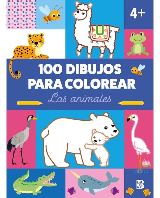 Imagen 1 de 100 DIBUJOS PARA COLOREAR-LOS ANIMALES  (Tapa blanda)