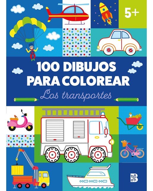 Imagen 0 de 100 DIBUJOS PARA COLOREAR-LOS TRANSPORTES  (Tapa blanda)