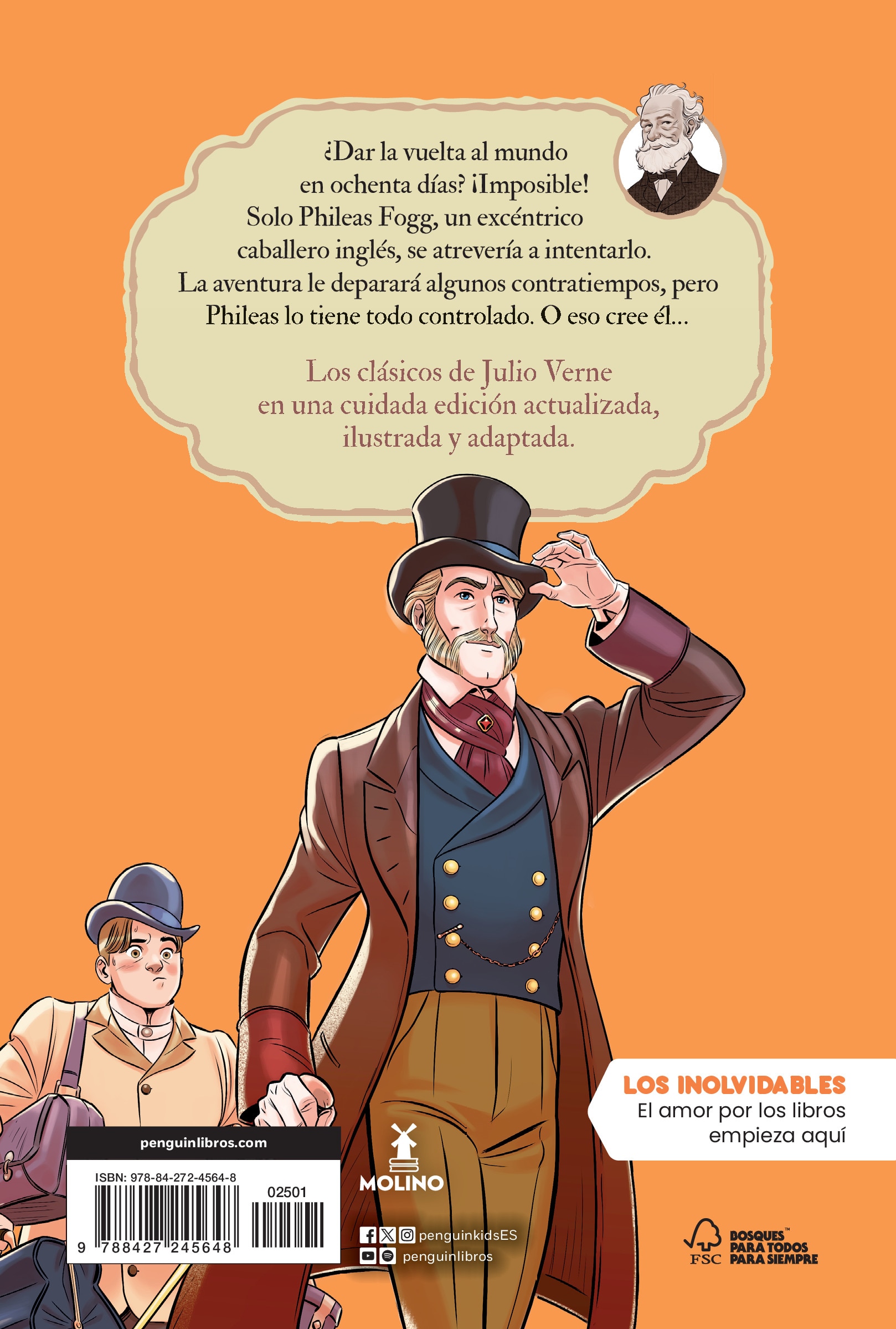 Julio Verne - La vuelta al mundo en 80 días (edición actualizada, ilustrada y adaptada)  (Tapa blanda) 2