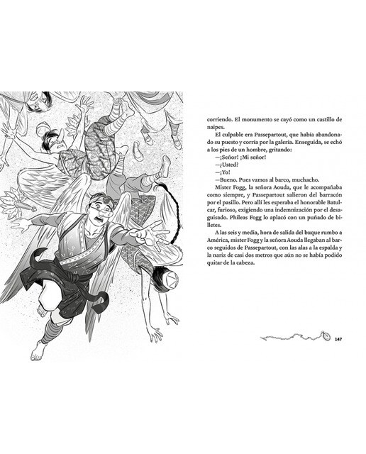 Julio Verne - La vuelta al mundo en 80 días (edición actualizada, ilustrada y adaptada)  (Tapa blanda) 3