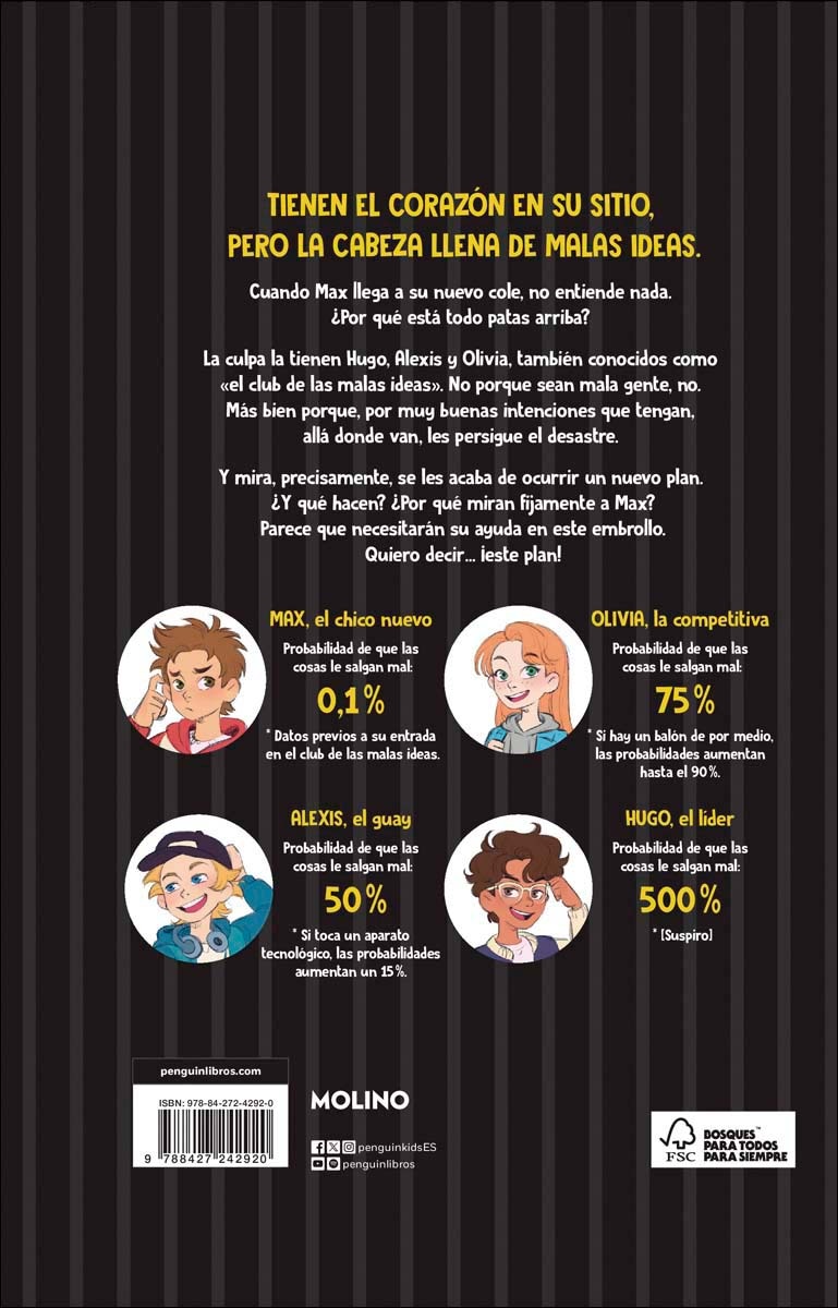 El club de las malas ideas 1 - El peor primer día de clase  (Tapa dura) 3